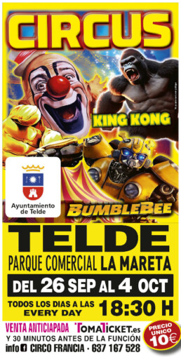 Telde recibe por primera vez en Gran Canaria al Circo Francia, un gran espect&aacute;culo internacional para toda la familia