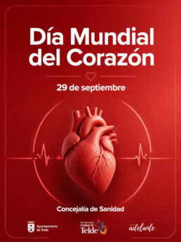 Telde se ilumina de rojo con motivo del Día Mundial del Corazón