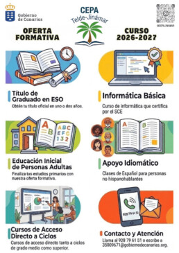 El CEPA Telde-Jinámar presenta su oferta educativa pública y gratuita para el curso 2026-2027