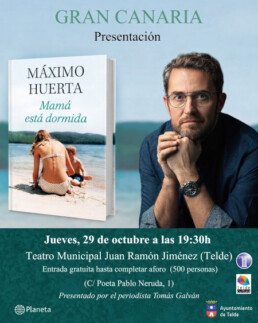 Máximo Huerta presenta este jueves en Telde su nueva novela ‘Mamá está dormida’
