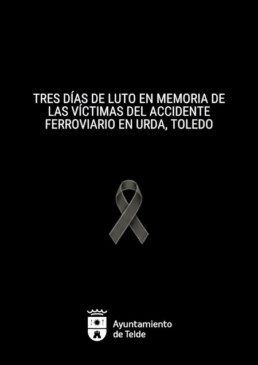 Telde declara tres días de luto oficial por las víctimas del accidente ferroviario en Toledo